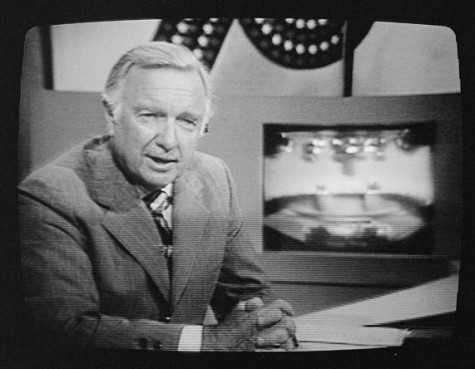 Walter Cronkite on television in 1976.