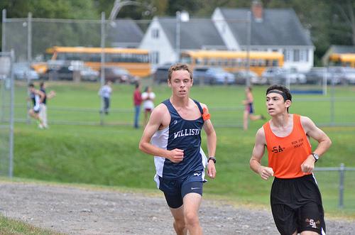 Williston Senior Christian Knapp wearing an orange ribbon.