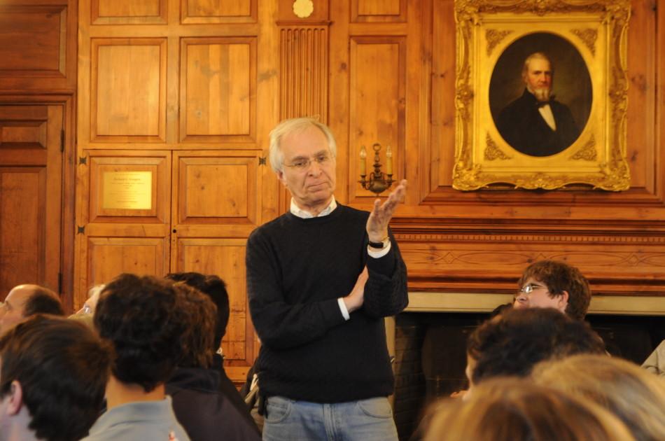 Austin Sarat speaks at Williston. Photo courtesy of Gillian Peters '14.