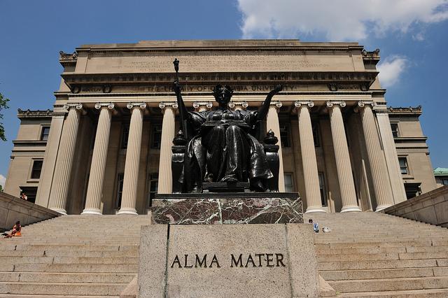 The library at Columbia University, one of the most selective colleges in the US.