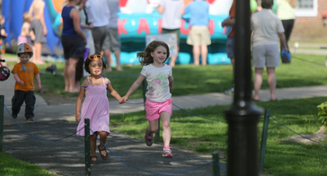 Faculty children during last year's Willy Gras.