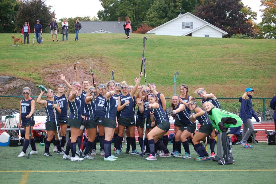 The senior-dominated Varsity Field Hockey team; photo by Gabby Jones