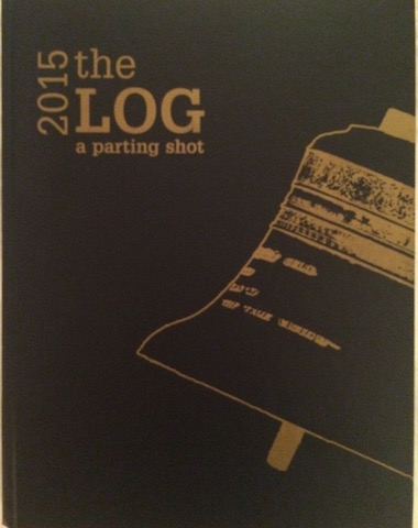 The cover of The Log from the school year 2014-2015; photo by Abbie Foster