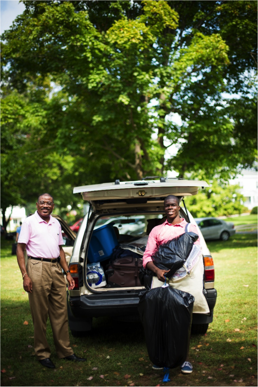 A returning student at Williston moves into his dorm for another great year.