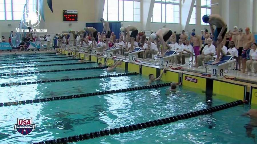 David Fitch in lane 7 at Jr. Nationals in Atlanta, Georgia.
