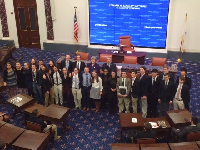 Williston's AP Government class takes first place in We The People Competition on January 30, 2016. 