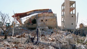 The remains of the hospital in Aziz, Syria. Courtesy of cnn.com