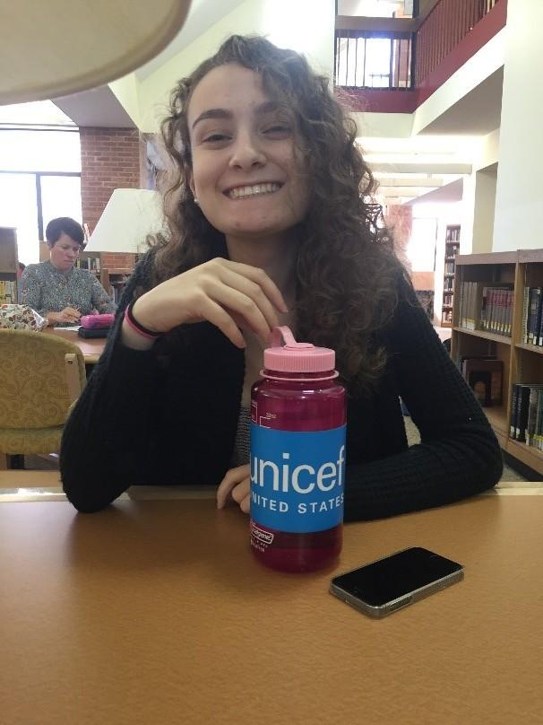 Natalie Richard ’17, president of the UNICEF club at Williston. Photo courtesy of Vivien Shao 16. 
