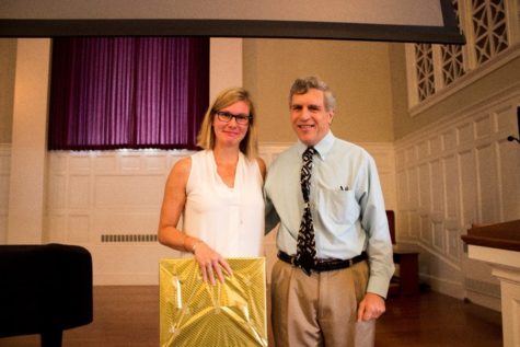 Ms. Mantegna with Dean of Faculty Peter Valine.