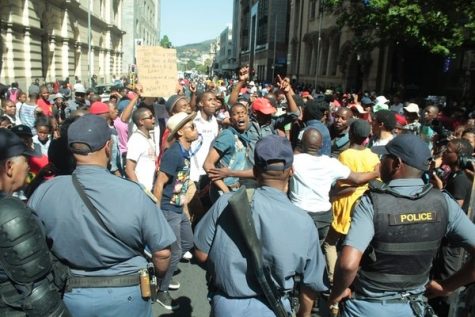 A student protest in South Africa back in 2015 