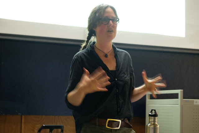Writer and Illustrator Keri Smith addresses the Writers' Workshop