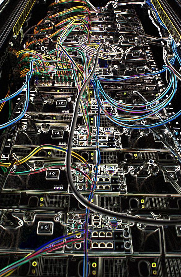 Super computer rack at the CSIRO Plant Industry Bioinformatics facility, Black Mountain, ACT. Credit: Carl Davies, CSIRO