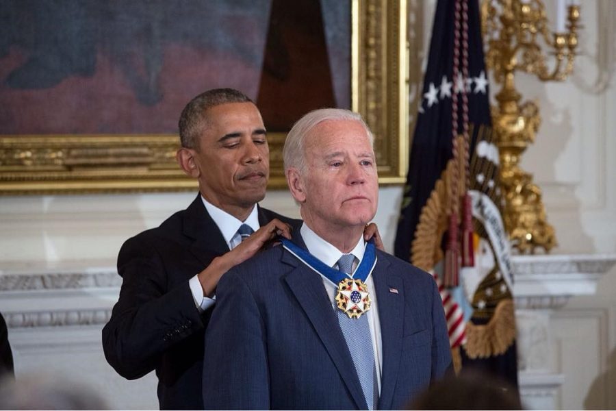 President Obama gives Vice President Biden the Medal of Freedom with Distinction