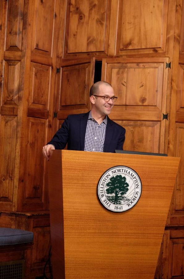 Andy Ward speaks at Writers Workshop. 