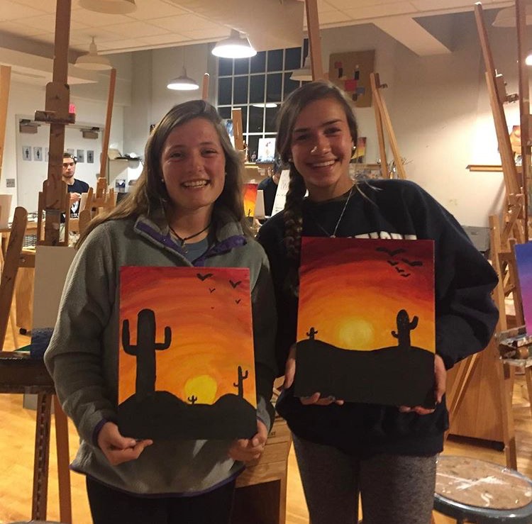 Maura Holden '19 on (left) and Madison Fulcher Melody '18. Credit: Williston Girls Varsity Lacrosse Instagram. 