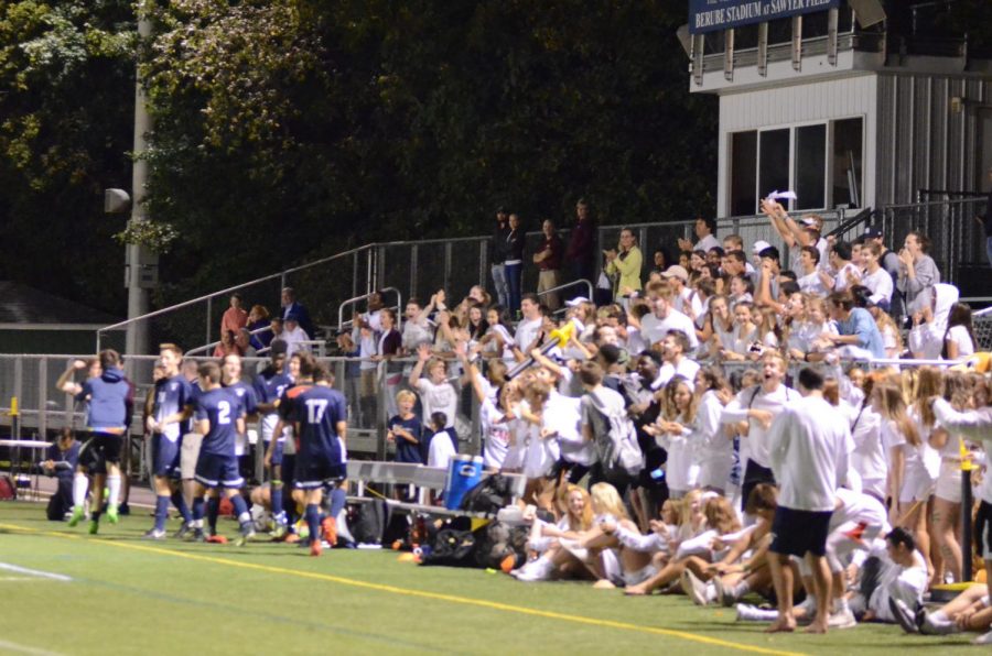 Williston fans at a boys varsity soccer game this fall. Credit: Williston Flickr. 