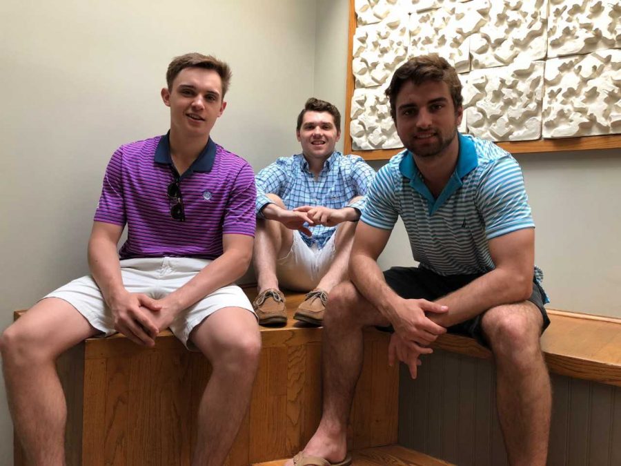 (From Left) Jake Durocher '18, Connor Power '18, Billy Smith '18