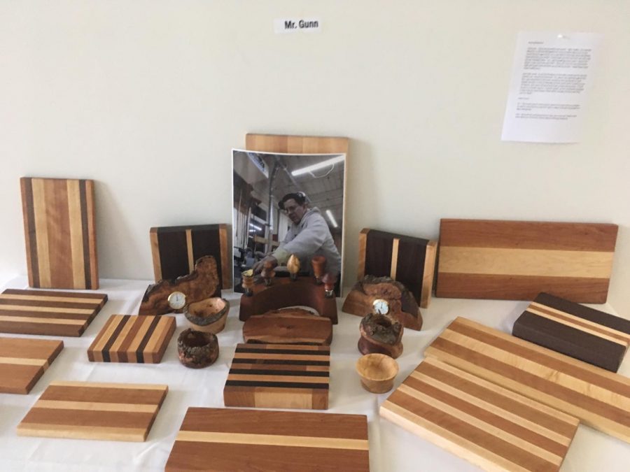 Mr. Gunn's wooden cutting boards. Credit: Sarah Markey '22