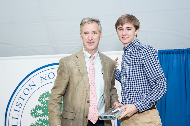 Nat accepting an academic award on May 24, 2019. Credit: Matthew Cavanaugh.