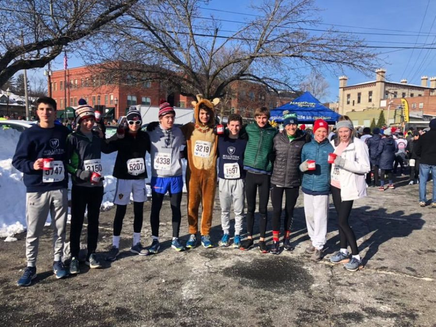 Williston students participating in the Hot Chocolate Run.