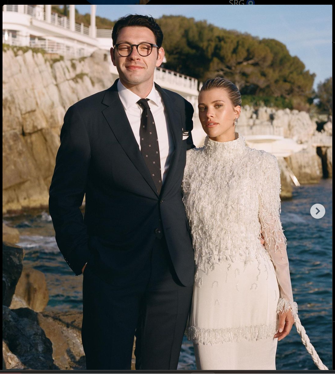 Sofia Richie wears custom Chanel dress to Elliot Grainge wedding